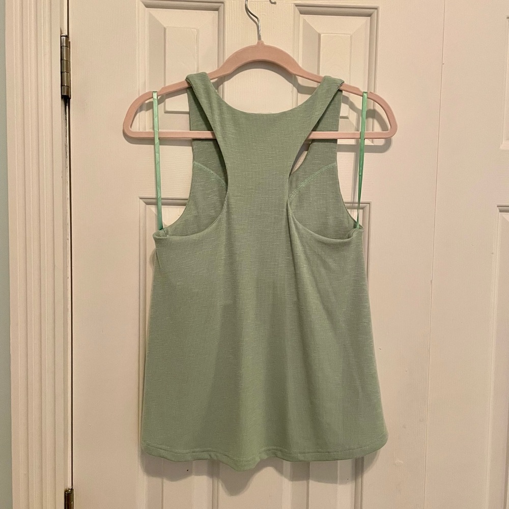 Mint Green Razor Back Tank Top - Picture 7 of 8